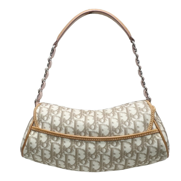 Christian Dior Trotter Heart Charm Shoulder Bag Pink Beige - Picture 2 of 12